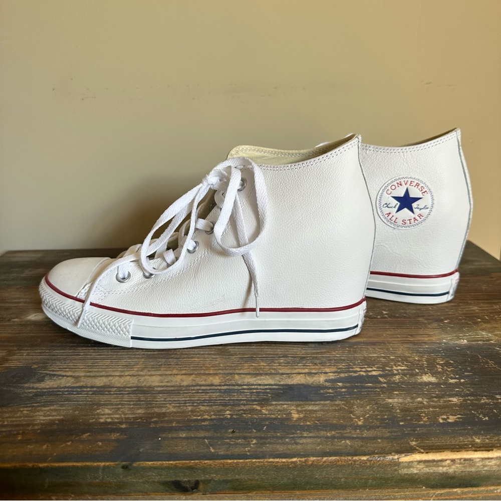 Converse Chuck Taylor All Stars classic wedge sneaker white leather BRAND NEW